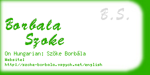 borbala szoke business card
