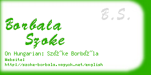 borbala szoke business card